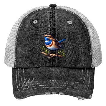 Discover Blue-Throated Warbler Design Trucker Hats