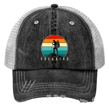 Discover Camping & Trekking Adventure Trucker Hats for Explorers