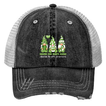 Discover Gnome One Fights Alone Mental Health Awareness Trucker Hats