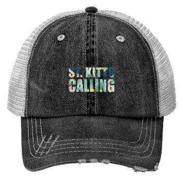 Discover St. Kitts Calling Tropical Vibes Souvenir Trucker Hats