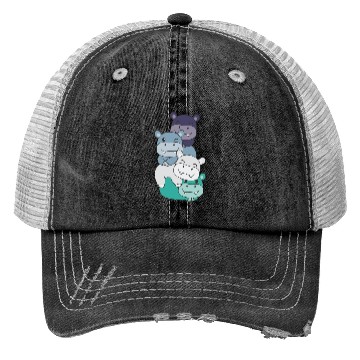 Discover Oriented Aroace Flag Pride Lgbtq Cute Hippo Trucker Hats