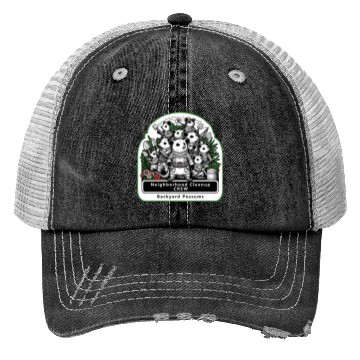 Discover Backyard Possums Cleanup Crew Eco Warriors Trucker Hats