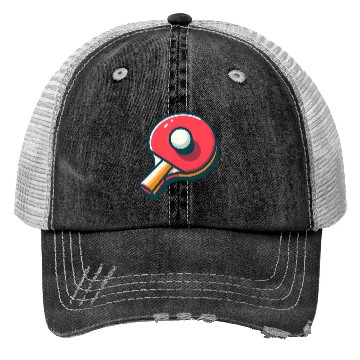 Discover Ping Pong Paddle and Ball Trucker Hats