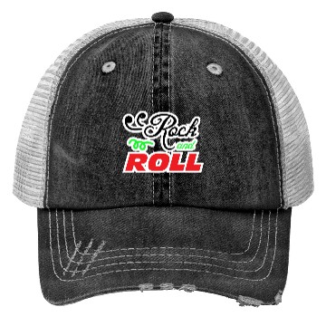 Discover Rock and Roll design for music lovers Trucker Hats
