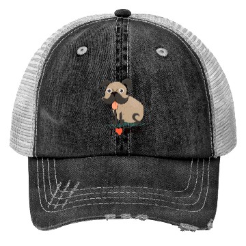 Discover I Love Pug Trucker Hats