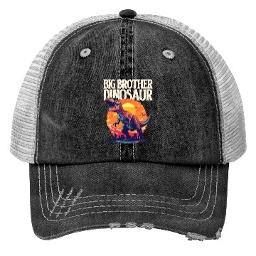 Discover Big Brother Dinosaur Trucker Hats