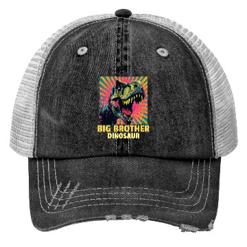 Discover Big Brother Dinosaur Trucker Hats