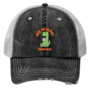 Discover Big Brother Dinosaur Trucker Hats