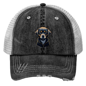 Discover sad dog Trucker Hats