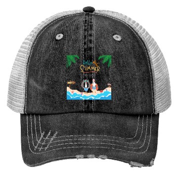 Discover beach lobster Trucker Hats