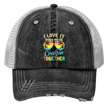 Discover Cruise Ship Vacation Friends Buddies Couples Trucker Hats
