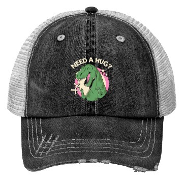 Discover Need a hug, funny hugging dinosaur Trucker Hats
