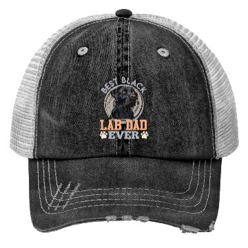 Discover Labrador Owner BEST BLACK LAB DAD EVER Dog Trucker Hats