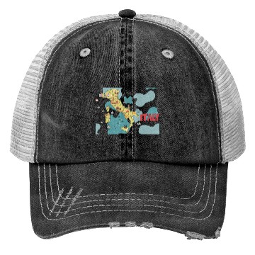 Discover City Illustrations Italy World Map Travel Map Trucker Hats