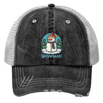 Discover Snowman Trucker Hats design premium