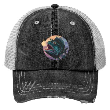 Discover Anglerfish Vintage for Men Women Kid Fish Lover Trucker Hats