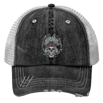 Discover Indigenous Native American Skull Head Trucker Hats
