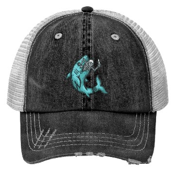 Discover shark skull Trucker Hats
