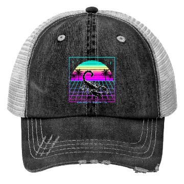 Discover Beach Beats Retro Scorpion - Synthwave Sunset Trucker Hats