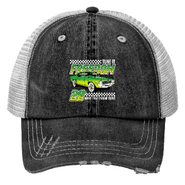 Discover Racing OLD car illustrated | muscle car Trucker Hats