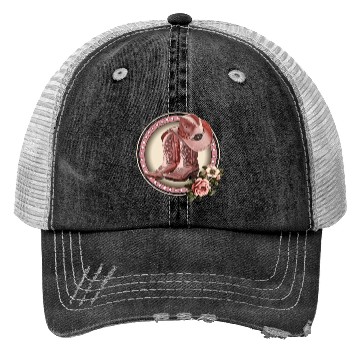 Discover PINK COWGIRL BOOTS, PINK COWGIRL HAT RETRO WESTERN Trucker Hats