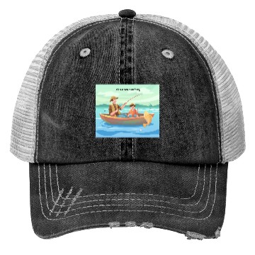 Discover Fishing Adventure Design Trucker Hats