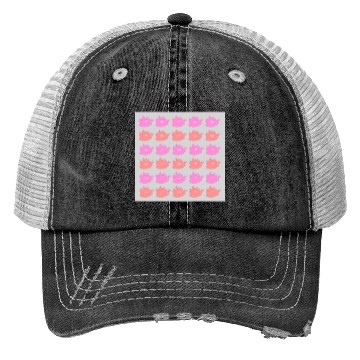 Discover PINK RED FLORAL PATTERN Trucker Hats