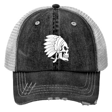 Discover Indigenous Native American Skull Head Trucker Hats