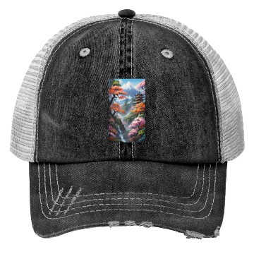 Discover Japanese mountain Trucker Hats