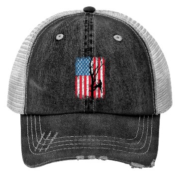 Discover American Flag Arborist Gift For Men Cool Tree Love Trucker Hats