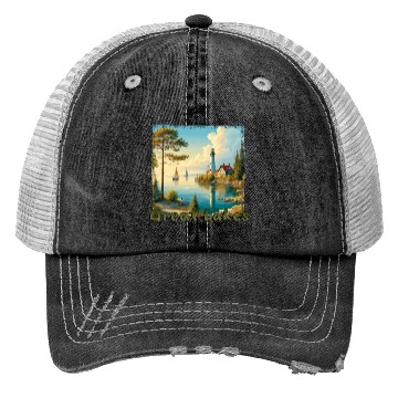 Discover Great Lakes USA - Sailing and Motorboating Trucker Hats
