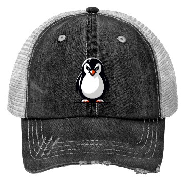 Discover Evil Penguin with Bad Look Trucker Hats