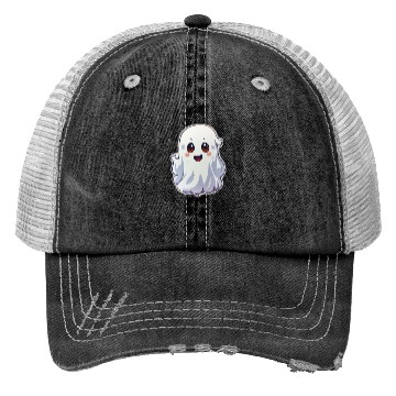 Discover Cute Ghost Chibi Trucker Hats
