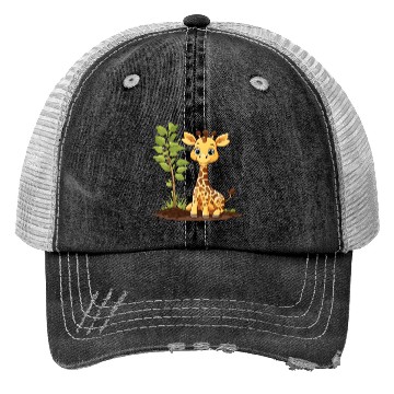 Discover Earth Day Giraffe: Vibrant, Cute Design Trucker Hats
