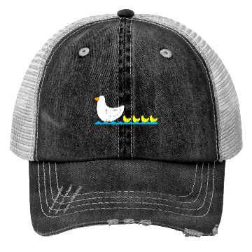 Discover Duck with ducklings Trucker Hats