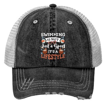 Discover Swimming Summer Sun Trucker Hats