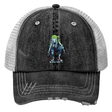 Discover Deadly Charming Zombie Girl Trucker Hats