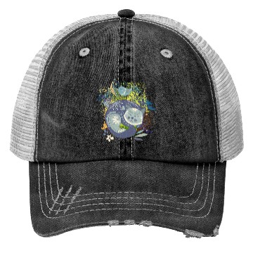 Discover Design Abstract Cat Unique Art Trucker Hats