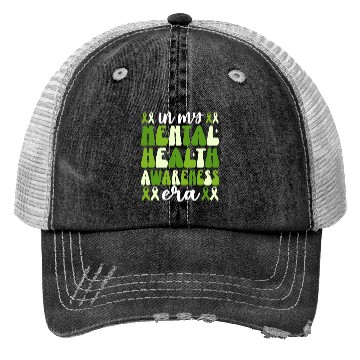 Discover In My Mental Health Awareness Era Groovy Trucker Hats