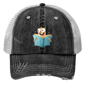Discover Happy Book Lover Reading Adventure Trucker Hats