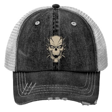 Discover Agressive menacing skull Trucker Hats
