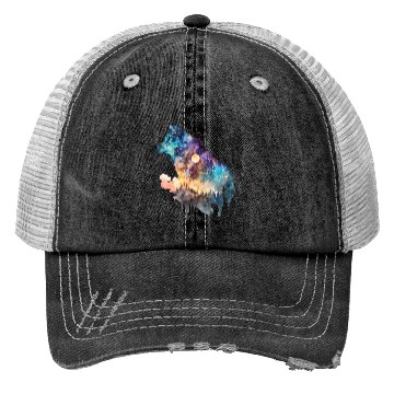 Discover Wolf Print, Cosmic Wolves, Animal Print, Cosmos Trucker Hats