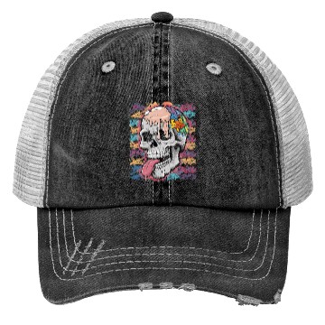 Discover Graffiti style skull Trucker Hats