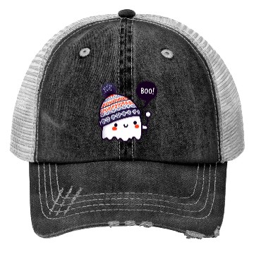 Discover Ghostly Surprise with Knitted Hat Trucker Hats