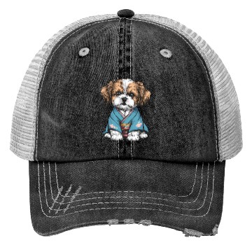 Discover Shih Tzu In Kimono Trucker Hats