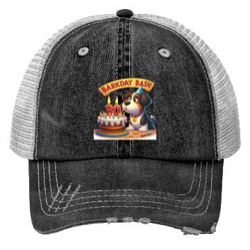 Discover 30th Birthday Bark Bash Trucker Hats