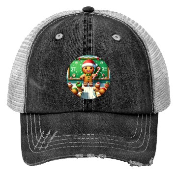 Discover Gingerbread Teach's Yuletide Class Trucker Hats