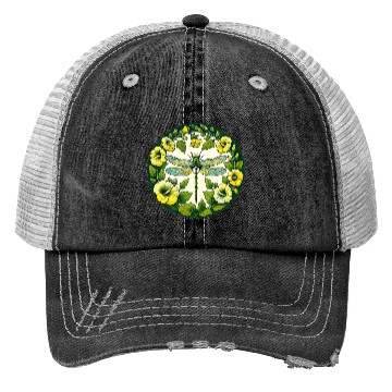 Discover Green Dragonfly Trucker Hats