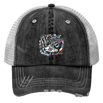 Discover AI 1980s Hip Hop Collage Trucker Hats