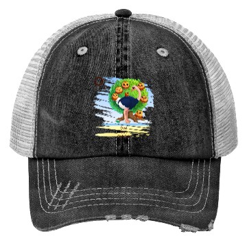 Discover Unique Creative Cute O Alphabet Owl Oak Ostrich Trucker Hats